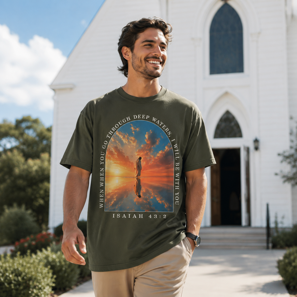 Isaiah 43:2 Deep Waters Christian Shirt, Women's T-shirt, Unisex Long Sleeve, Sweatshirt, Hoodie, Zip Hoodie