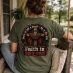 Faith Is Not A Trend Shirt, Jesus Is Not A Brand Christian T-Shirt, He Is The Way Back Print Tee, Bold Faith Gift for Women Men