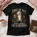 Jesus Thinks I’m A Delight Shirt, Cute Christian Opossum T-Shirt, First Of All Jesus Tee, Funny Faith Gift for Women