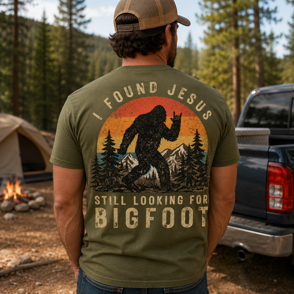 I Found Jesus Bigfoot Shirt, Women's T-shirt, Unisex Long Sleeve, Sweatshirt, Hoodie, Zip Hoodie