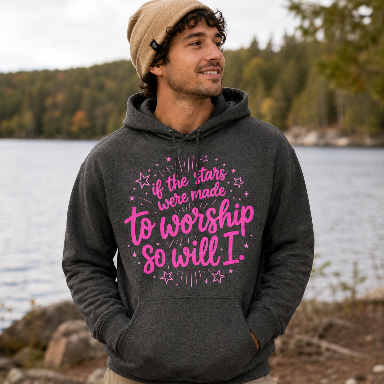 So Will I Shirt, Christian Worship T-Shirt, If The Stars Were Made To Worship Tee, Faith Shirt for Women, Cute Jesus Graphic Tee