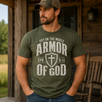 Armor of God Shirt, Ephesians 6:11 Christian T-Shirt, Put On The Whole Armor of God Tee, Faith Bible Verse Gift for Men