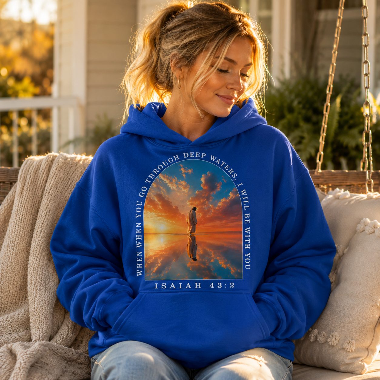 Isaiah 43:2 Deep Waters Christian Shirt, Women's T-shirt, Unisex Long Sleeve, Sweatshirt, Hoodie, Zip Hoodie