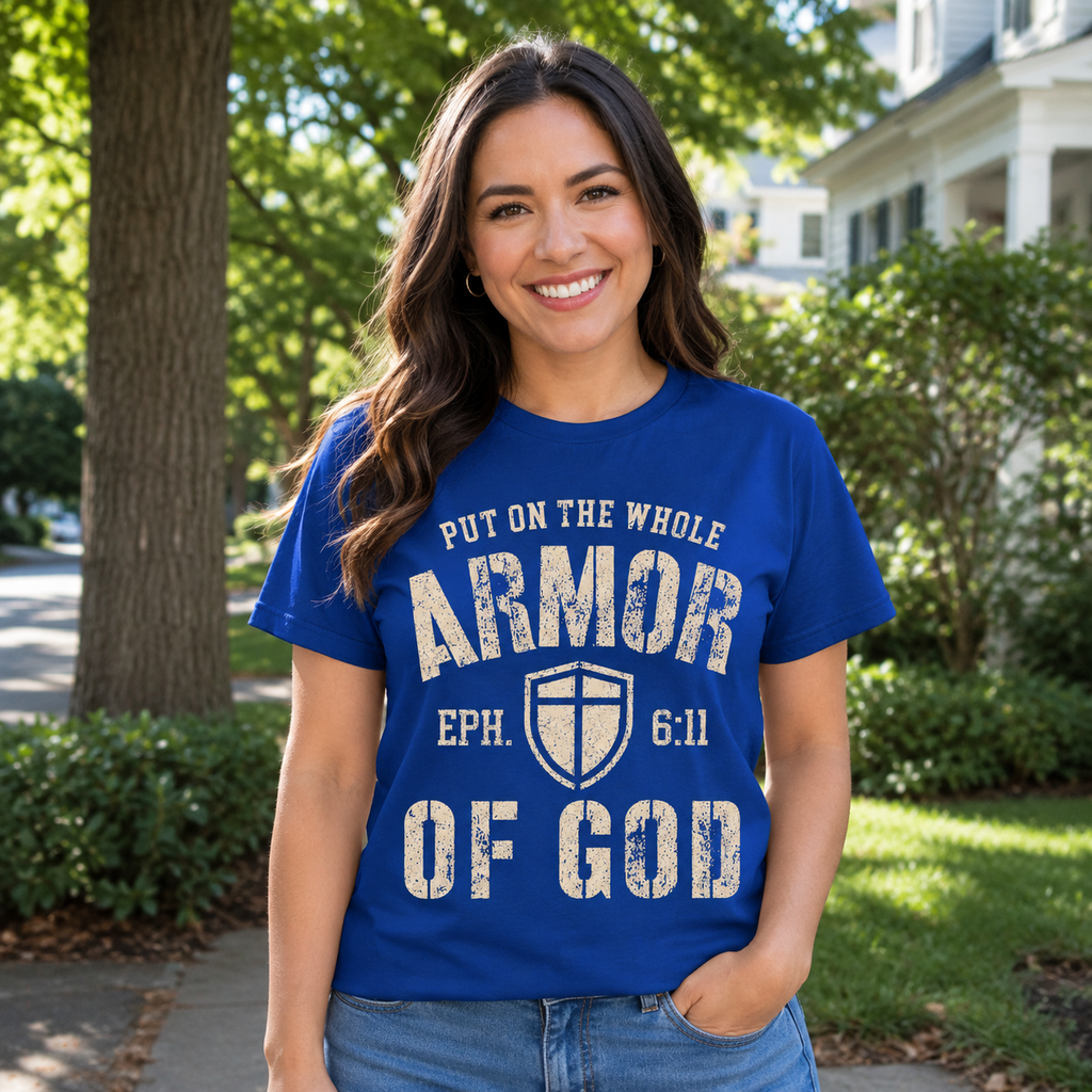 Armor of God Shirt, Ephesians 6:11 Christian T-Shirt, Put On The Whole Armor of God Tee, Bible Verse Gift for Men