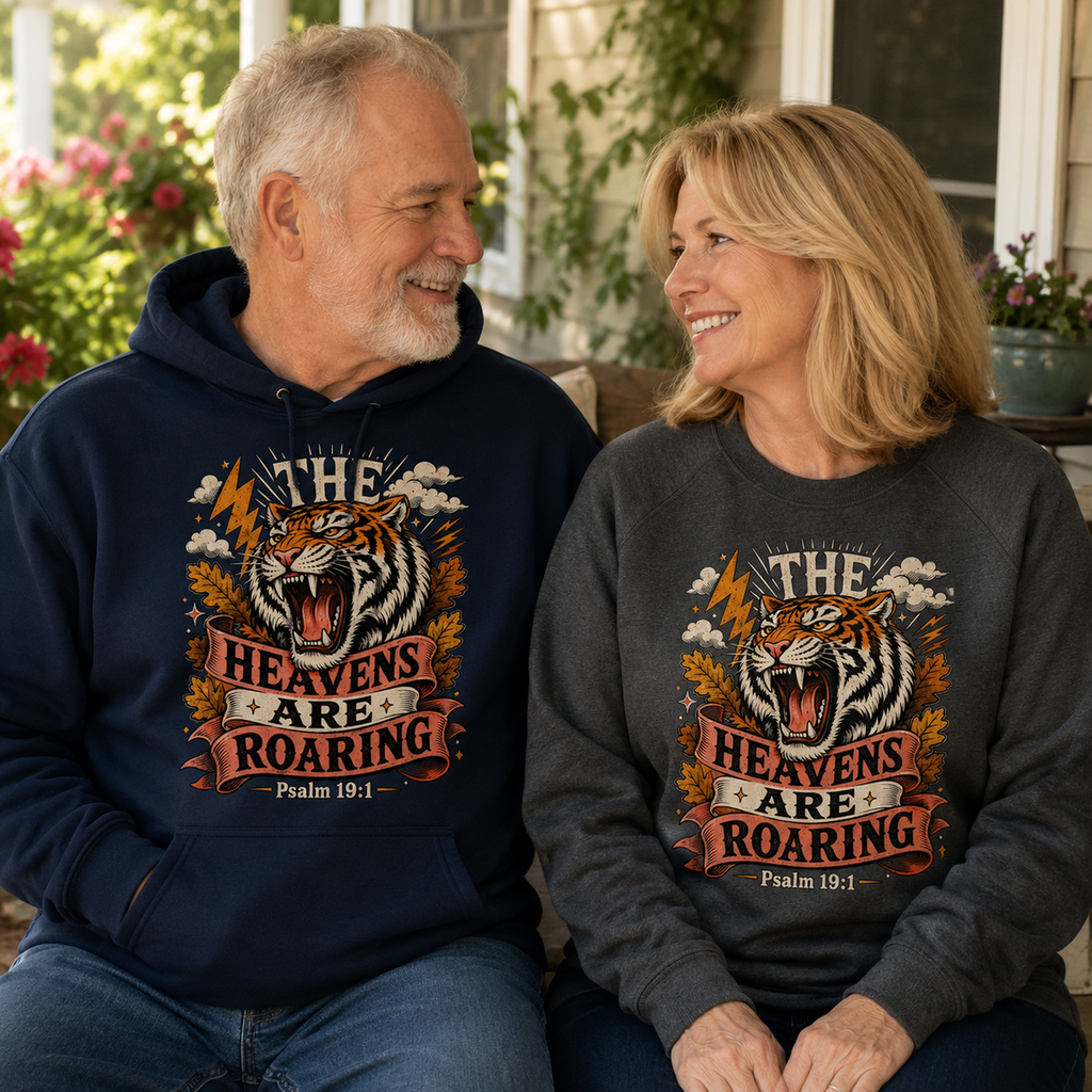 Psalm 19:1 Christian Tiger Shirt, Women's T-shirt, Unisex Long Sleeve, Sweatshirt, Hoodie, Zip Hoodie