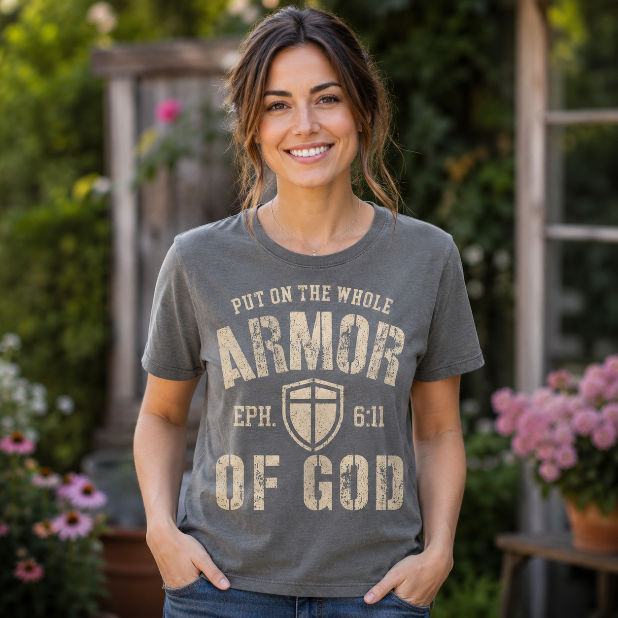 Armor of God Shirt, Ephesians 6:11 Christian T-Shirt, Put On The Whole Armor of God Tee, Bible Verse Gift for Men
