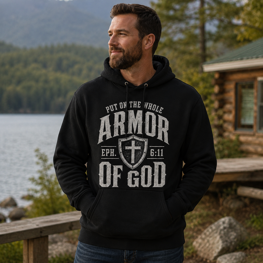 Armor of God Shirt, Ephesians 6:11 Christian T-Shirt, Put On The Whole Armor of God Tee, Faith Bible Verse Gift for Men