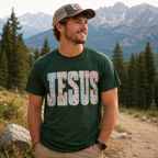 Jesus Shirt, Floral Patchwork Christian T-Shirt, Faith Based Tee, Religious Gift for Women, Cute Jesus Tee, Christian Apparel