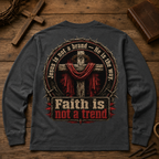 Faith Is Not A Trend Shirt, Jesus Is Not A Brand Christian T-Shirt, He Is The Way Back Print Tee, Bold Faith Gift for Women Men