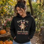 Jesus Thinks I’m A Delight Shirt, Cute Christian Frog T-Shirt, First Of All Jesus Tee, Funny Faith Gift for Women