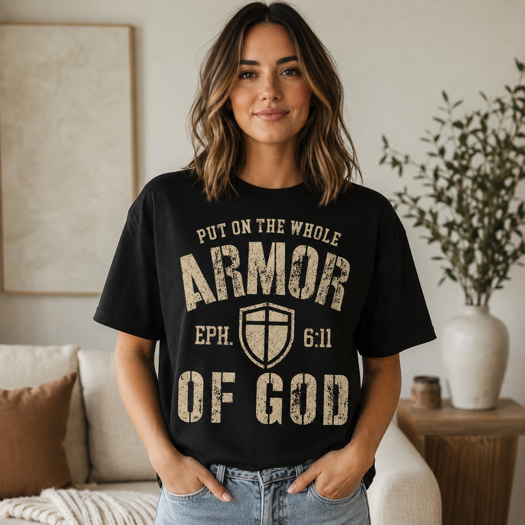 Armor of God Shirt, Ephesians 6:11 Christian T-Shirt, Put On The Whole Armor of God Tee, Bible Verse Gift for Men