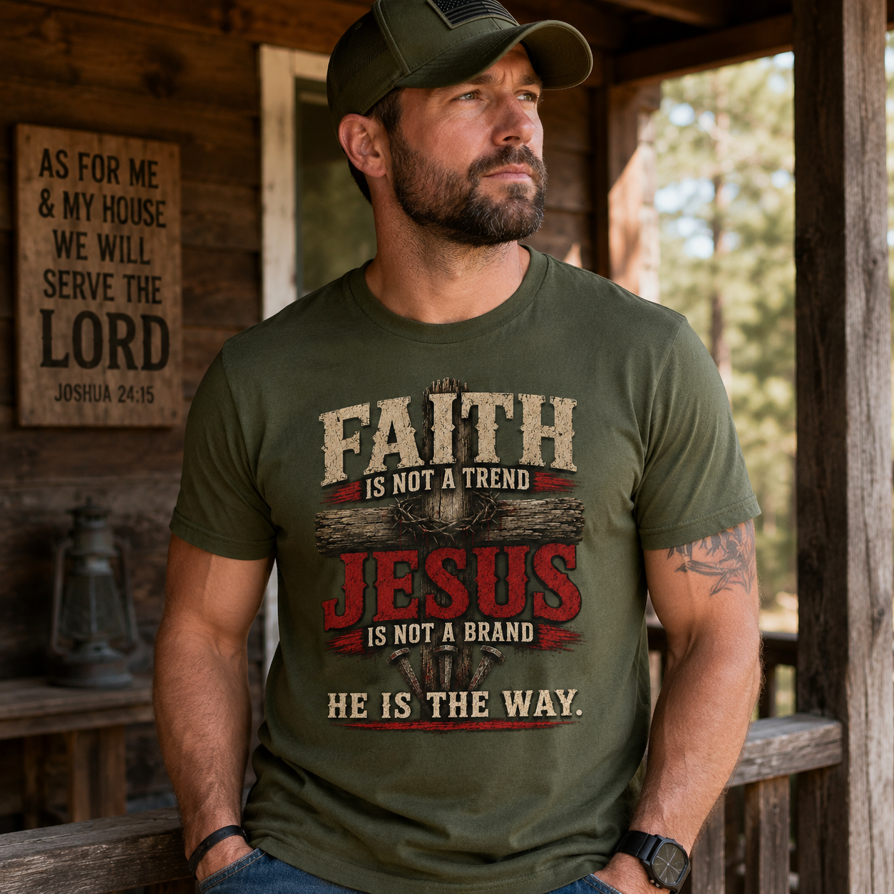 Faith Is Not A Trend Shirt, Jesus Is Not A Brand Christian T-Shirt, He Is The Way Tee, Bold Faith Gift for Women Men